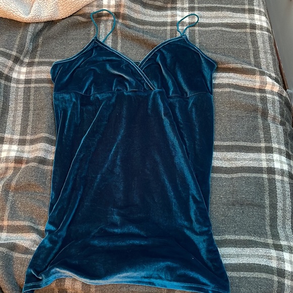 blue velvet bodycon dress - Picture 2 of 4